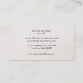 Carte De Visite Elégant serpent doré Brown lin look élégant (Dos)