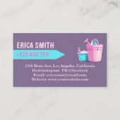 Carte De Visite Élégant Service de ménage de la maison de journal  (Dos)