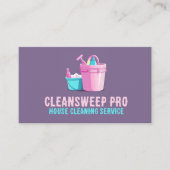 Carte De Visite Élégant Service de ménage de la maison de journal  (Devant)
