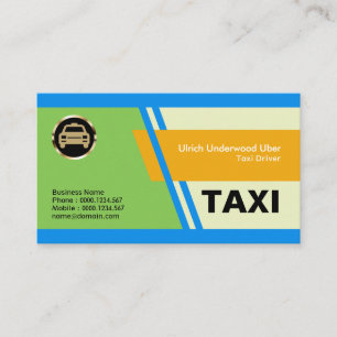 Carte De Visite Élégant service de taxis spécial Blue Slanpes