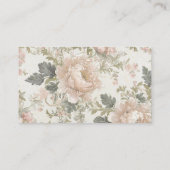 Carte De Visite Élégant Shabby Chic Floral (Dos)