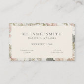 Carte De Visite Élégant Shabby Chic Floral (Devant)