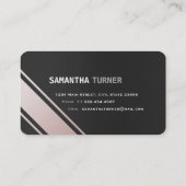 Carte De Visite Elégant Silver Black Texté Professionnel Personnal (Dos)