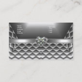 Carte de visite Elegant Silver Box Vaches Bijou (Dos)