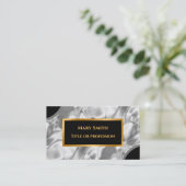 Carte De Visite Elégant Silver Gold Silk (Debout devant)