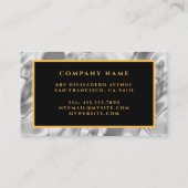 Carte De Visite Elégant Silver Gold Silk (Dos)