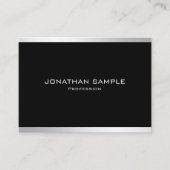Carte De Visite Elégant Silver Professional Moderne Design simple (Devant)