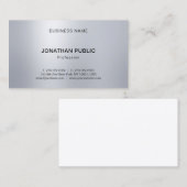 Carte De Visite Élégant Silver Professionnel Éclairage (Devant / Derrière)