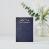 Carte De Visite Élégant simple affichage en cuir de marine (Debout devant)