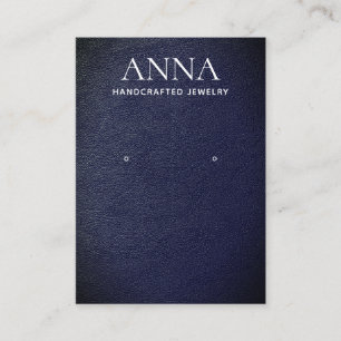 Carte De Visite Élégant simple affichage en cuir de marine
