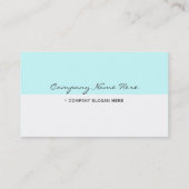 Carte De Visite élégant, simple, blanc & bleu simple professionnel (Dos)