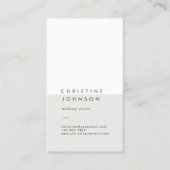 Carte De Visite élégant simple blanc gris clair (Devant)