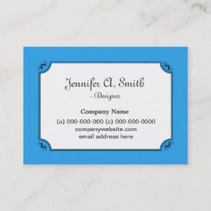 Carte De Visite Élégant, simple, bleu frais