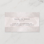 Carte De Visite Élégant Simple Blush Pink Professionnel Minimalist (Dos)