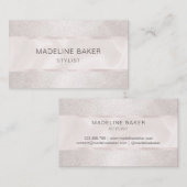 Carte De Visite Élégant Simple Blush Pink Professionnel Minimalist (Devant / Derrière)