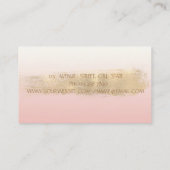 Carte De Visite Élégant simple brosse à huile (Dos)