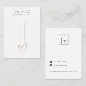 Carte De Visite Élégant simple Brouillard Coeur Hairclips Écran (Devant / Derrière)