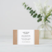 Carte De Visite Élégant simple Carton blanc Consultant (Debout devant)