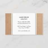 Carte De Visite Élégant simple Carton blanc Consultant (Devant)