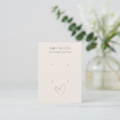 Carte De Visite Élégant simple Coeur Bleu 2 Étui Écran d'oreille (Debout devant)
