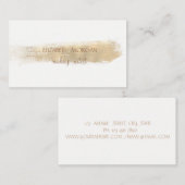 Carte De Visite Élégant simple Faux Gold Foil Broke, Blanc (Devant / Derrière)