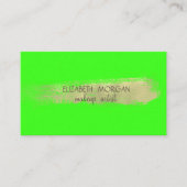 Carte De Visite Élégant simple Faux Gold Foil Broke, Vert (Devant)
