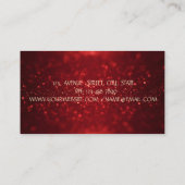 Carte De Visite Elégant Simple Faux Gold, Red Parties scintillant (Dos)