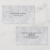 Carte De Visite Élégant simple gris clair classique professionnel (Devant / Derrière)