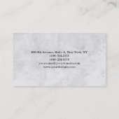 Carte De Visite Élégant simple gris clair classique professionnel (Dos)