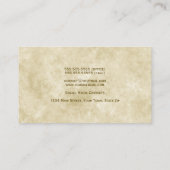 Carte De Visite Élégant Simple Ivory & Gold Professionnel (Dos)