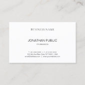 Carte De Visite Élégant Simple Luxueux Professionnel Aspect Or (Dos)