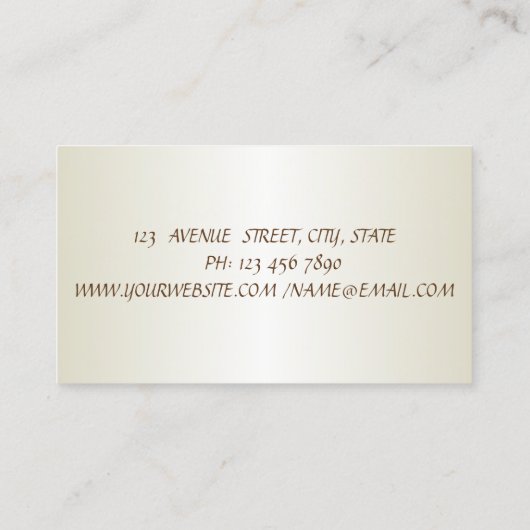 Carte De Visite Élégant simple, minimaliste (Dos)