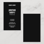 Carte De Visite Élégant Simple Modèle moderne Noir et Blanc (Devant / Derrière)