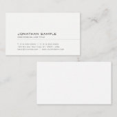 Carte De Visite Élégant simple Modèle moderne professionnel (Devant / Derrière)