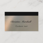 Carte De Visite Elegant Simple Modern Faux Brushed Metal QR Code (Devant)