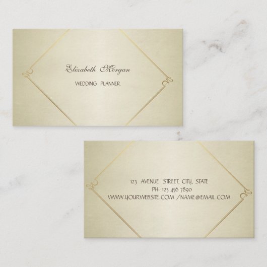 Carte De Visite Élégant Simple Moderne Chic (Devant / Derrière)