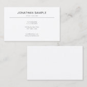 Carte De Visite Élégant Simple Moderne Conception Professionnelle (Devant / Derrière)