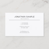 Carte De Visite Élégant Simple Moderne Conception Professionnelle (Devant)