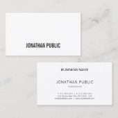 Carte De Visite Élégant Simple Moderne Graphique Professionnel (Devant / Derrière)
