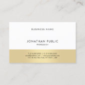 Carte De Visite Élégant Simple Moderne Professionnel Moderne Plain (Dos)