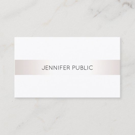 Carte De Visite Élégant Simple Moderne Professionnel Plat Luxe (Devant)