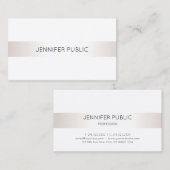 Carte De Visite Élégant Simple Moderne Professionnel Plat Luxe (Devant / Derrière)