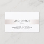 Carte De Visite Élégant Simple Moderne Professionnel Plat Luxe (Dos)