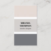 Carte De Visite Elégant Simple Pastel Stripes Design intérieur (Devant)
