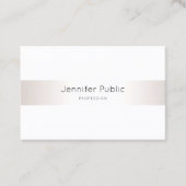 Carte De Visite Élégant Simple Plain Faux Silver Professional (Devant)