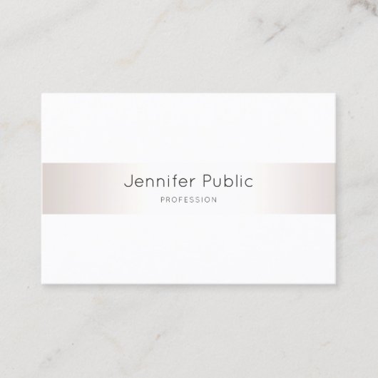 Carte De Visite Élégant Simple Plain Faux Silver Professional (Devant)