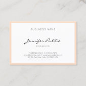 Carte De Visite Élégant Simple Plain Professionnel Moderne tendanc (Dos)