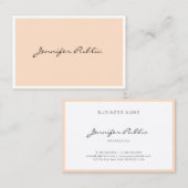 Carte De Visite Élégant Simple Plain Professionnel Moderne tendanc (Devant / Derrière)