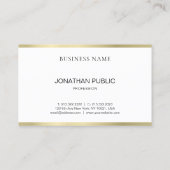 Carte De Visite Élégant Simple Plat Design professionnel Moderne (Dos)
