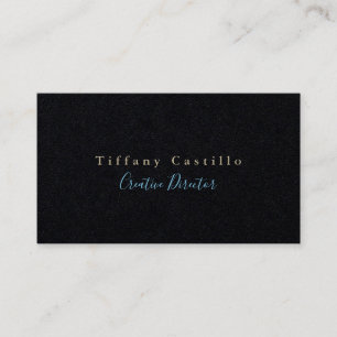 Carte De Visite Élégant Simple Premium Noir Minimaliste Moderne